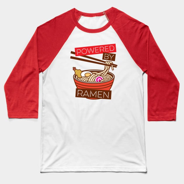 Powered By Ramen Baseball T-Shirt by DetourShirts